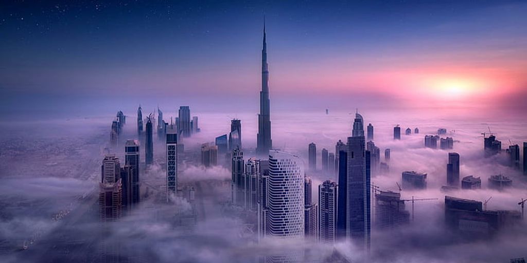 Dubai Freezone business district skyline