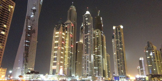 skyline of Dubai with expatriates
